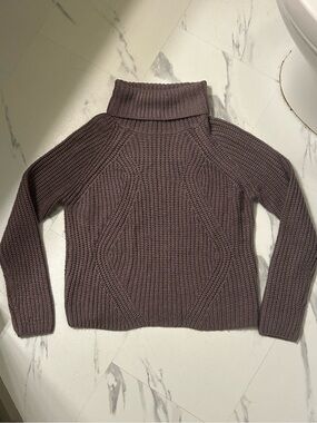 Urban Heritage Chunky Knit Turtleneck Sweater Dusty Mauve Size L 💜